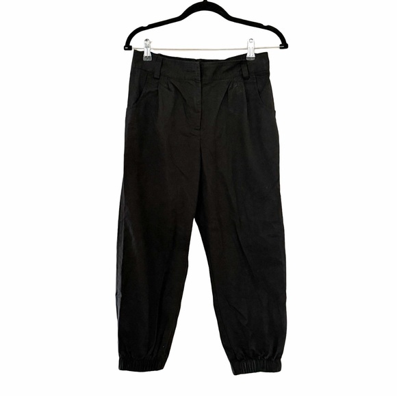 HALARA Mid Rise Zipper Pocket Casual Cotton Black Joggers Sz S Petite - Picture 2 of 6